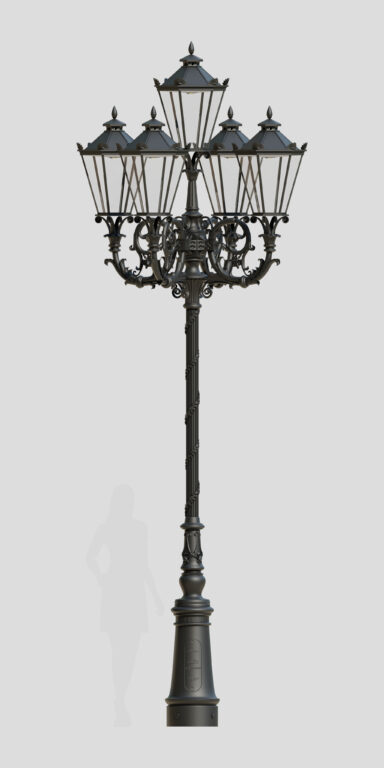 Lantern C5A/01/O A1A_4xR03_5x01B_O-STANDARD with transparent glass