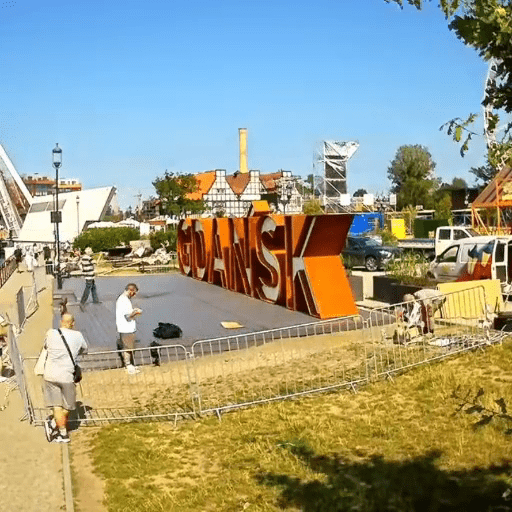 Corten steel inscription “Gdańsk”